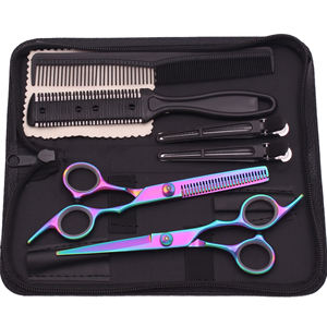 Tijeras de Peluquería de 6.5'' de Acero Inoxidable Japonés para Diestros, Set de Tijeras de Entresacar de 28 Dientes Afiladas y Peine para Corte de Pelo ANAAIF - Product Image 4