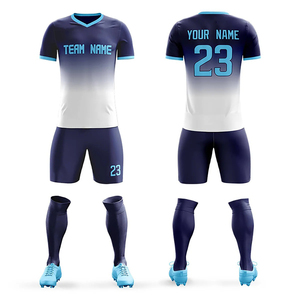 Conjunto de Camiseta de Fútbol Unisex Personalizada, Negra y Verde Azulado, Cuello en V, Manga Corta, Secado Rápido, Impresión por Transferencia de Calor, Número de Equipo 06 - Product Image 3