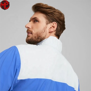 Color Block Men's <b>Jacket</b> Quarter Zip <b>Lightweight</b> Windbreaker Track <b>Jacket</b> Top OEM Custom Logo Casual Sportswear <b>Jackets</b> - Product Image 4