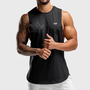 Men's <b>Black</b> Polyester Sleeveless <b>Tank</b> <b>Top</b> O-Neck Quick Dry Breathable Lightweight Workout Gym Fitness Training Athletic Sports - Product Image 4