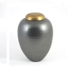 Stylish Aluminum Cremation Urn for Human Ashes Adult <b>Matte</b> Finish Memorial Urn - Product Image 2