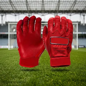 Gants de gardien de but de football unisexes en cuir PU, à doigts entiers, paume antidérapante, design respirant, sangle de poignet réglable - Product Image 4