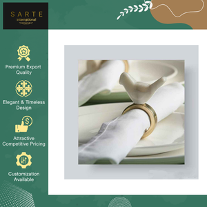 Good Quality Hot Selling <b>White</b> Marble Eco-Friendly Durable Napkin Rings Set Handcrafted <b>Table</b> Decor for Weddings <b>Dining</b> - Product Image 3