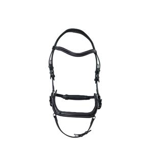 Bridon en cuir de qualité supérieure avec nezier rembourré et frontal réglable, équipement d'équitation anglais - Product Image 1