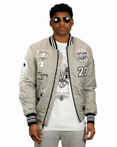 Custom Embroidery Patch Men Varsity Jacket <b>Vintage</b> Letterman Bomber Jacket High Quality Streetwear <b>Windbreaker</b> Pilot Outwear - Product Image 1