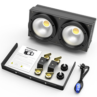 U`King 200W COB Blinder Par Light 2 Yeux Blanc Froid + Blanc Chaud 2-en-1 Projecteur Blinder pour Scène, DJ, Fête, Club, Mariage