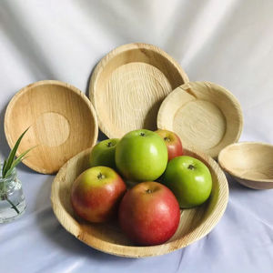 Assiettes carrées de service Premium RR Esculents en palmier d'arec, robustes, compostables, pour aliments chauds/froids, anti-fuite, résistantes à l'huile - Product Image 4