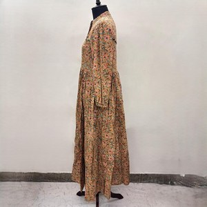 เดรสลำลองผู้หญิง ผ้าทอ 100% คอตตอน ลายพิมพ์ดอกไม้/สีพื้น แขนสั้น เอวทรงเอ็มไพร์ ทรงเบบี้ดอลล์ โอเวอร์ไซส์ คอวี ทรงหลวม - Product Image 2