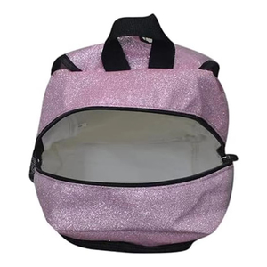 Pink <b>Glitter</b> Backpack with Mesh Side Pockets and Zippered Main Compartment Lightweight Daily Use School Travel <b>Bag</b> - Product Image 4