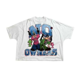 Camiseta Oversize Vintage de Algodón con Corte Cuadrado y Lavado Ácido, Estampado de Logotipo Personalizado en Serigrafía, Ajuste Corto para Hombre - Product Image 4