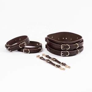 Ceinture et poignets de cuisse Bondage en cuir de vachette différentes couleurs BDSM-0058 - Product Image 1