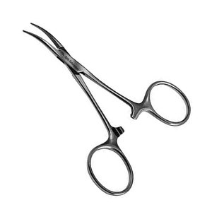 Pince hémostatique incurvée Hartman en acier inoxydable chirurgical, conçue pour le serrage précis des petites veines sanguines - Product Image 5