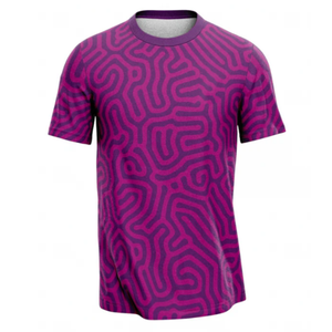 Custom Men's Knitted Beaded Sublimation T-<b>Shirt</b> with Quick Dry <b>Polyester</b> Fabric Custom Logo Printing for Sports - Product Image 5