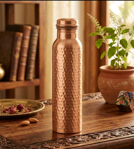 Recipiente Ayurvédico Duradero para Beber, Hecho a Mano, de Cobre Puro, Botella de Agua Martillada, para el Hogar y Viajes - Product Image 4