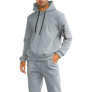 2026 Premium Custom Jogging Wear Training Gym Jogger Track Suits Custom Men's Full <b>Zip</b> <b>Hooded</b> Jogging Wear Tracksuit - Product Image 3