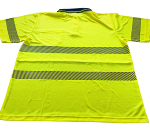 Polo de sécurité en polyester personnalisé pour homme, haute visibilité, réfléchissant, pour travaux de construction, manches longues - Product Image 4