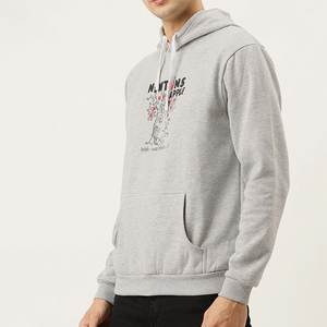 Sweat-shirt à capuche imprimé pour homme, décontracté d'hiver, 100% coton molletonné, avec poche avant et capuche à cordon de serrage - Product Image 2