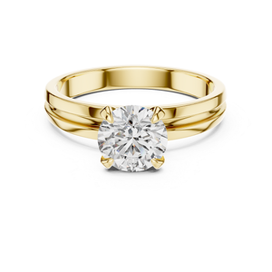 Bague de fiançailles en diamant de laboratoire de créateur, 1 carat, taille brillant, or, bijoux de mode raffinés, élégance premium, pièce maîtresse - Product Image 1
