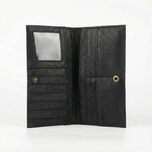 Nueva Cartera Larga de Cuero 100% Genuino para Mujer, Diseño Vintage con Cierre de Botón, Lujosa, Impermeable y con Bloqueo RFID - Product Image 3