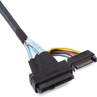 Kabel Kecepatan Tinggi Hard Drive Mini SAS SFF-8643 ke SFF-8639 Kabel Chassis Komputer Mendukung Semua Nvme Ssds