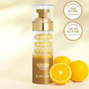 Sérum en capsules de luxe à la vitamine C 3W CLINIC 50 ml pour éclaircir le teint, anti-âge, essence faciale coréenne, sérum éclaircissant à l'or - Product Image 2