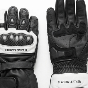 Gants de moto en cuir professionnels pour la course hivernale, respirants, antidérapants, avec poignées intégrées, protection complète des doigts, unisexe - Product Image 5