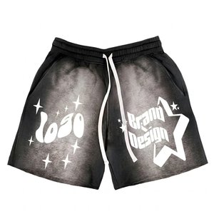 Ensembles de sweats à capuche et shorts pour hommes, très demandés, avec logo personnalisé imprimé, effet délavé à l'acide, pour vêtements d'extérieur, tenues décontractées et tenues d'été - Product Image 4