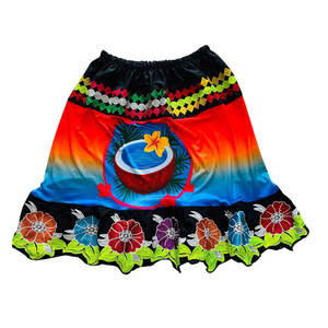 Customized Plus Size Breathable Embroidery Design Midi Pacific Island Hawaiian Polynesian Hippie Embroidered <b>Short</b> <b>Skirts</b> - Product Image 5