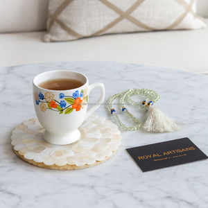 Royal Artisans Luxury Handmade Eco-Friendly Wood Square Coaster Set Holder Modern <b>Rustic</b> <b>Home</b> <b>Decor</b> Gift Engraved Holiday Box - Product Image 4