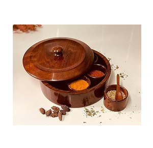 <b>Wood</b> Spice <b>Box</b> Kitchen <b>Tools</b> & Gadgets <b>Wood</b> Herb Spice <b>Box</b> With Owl Knobe Designer Crafts <b>Wood</b> Spice Herb <b>Box</b> - Product Image 2