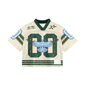 Maillot de basket en mesh rétro Y2K streetwear hip-hop coupe ample et courte, personnalisable avec votre logo, vente en gros - Product Image 2