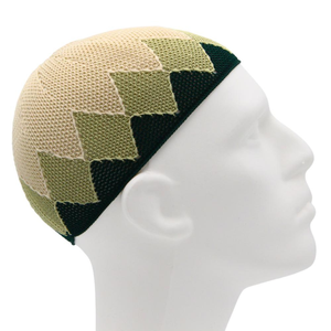 Gorro de Oración Musulmán Personalizado para Hombre, Hecho a Mano, Transpirable, de Algodón, Gorro Islámico de Ganchillo, Kufi, Tupi, Gorro Elástico para la Cabeza - Product Image 1