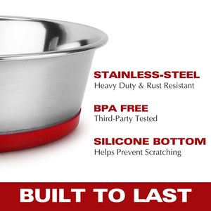 Tazones de Metal Antideslizantes para Perros, Resistentes al Óxido, a Prueba de Derrames, de 200 ml, Tazón de Acero Inoxidable para Comida y Agua para Perros, Gatos y Mascotas - Product Image 2