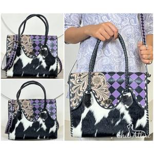 Bolso Tote de Cuero Vacuno con Diseño a Cuadros, Gran Capacidad, Venta Directa de Fábrica, Bolso de Hombro, Bolso de Moda, Regalo para Mujer - Product Image 1