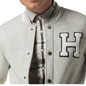 Veste bomber en molleton pour homme avec logo personnalisé, broderie, patch, veste de baseball, veste varsity en velours pour homme, veste de sport pour l'extérieur - Product Image 6
