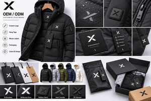Veste matelassée à capuche X Sports City, manteau d'hiver matelassé de qualité supérieure, coupe-vent en polyester, coupe régulière, style décontracté, OEM/ODM - Product Image 6