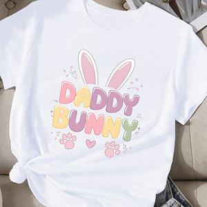 เสื้อยืดผู้หญิง comfit พ่อกระต่ายออกแบบขี้เล่น - Product Image 3