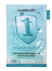 Masque transparent actif Numbuzin No.1 Pantothenic B5 Hyaluronic (10 unités) - Soins de la peau coréens - Masques Hyaluroniques - Hydratation B5 - Product Image 1