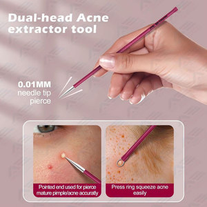 Forehead Nose Acne Blackhead Comedone Black Spot Beauty Instruments Facial <b>Pimple</b> <b>Popper</b> <b>Tool</b> Kit For Zit Removing - Product Image 3