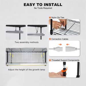 Soporte para Plantas de 6 Niveles, Grande y Alto, con Luz LED de Espectro Completo de 150W, Estante para Plantas con Luz de Cultivo Interior y Temporizador - Product Image 5