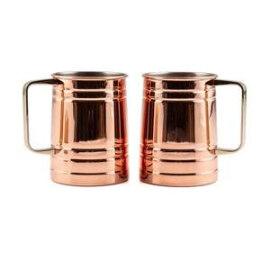 Mug en cuivre élégant pour Moscow Mule, artisanat indien, mugs en cuivre russes - Product Image 2