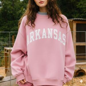 Womens Brown <b>Mock</b> <b>Neck</b> Sweatshirt Oversized Casual Fleece Pullover Winter Streetwear <b>Top</b> - Product Image 5