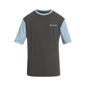 เสื้อยืดลำลองผู้ชายแขนสั้นผ้าฝ้ายพรีเมียม 100% พิมพ์โลโก้ตามสั่ง สีทูโทน น้ำหนักเบา แห้งเร็ว ระบายอากาศได้ดี - Product Image 1