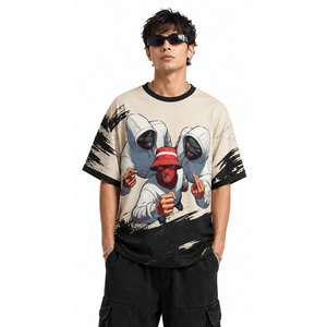 T-shirts surdimensionnés pour hommes de haute qualité, style streetwear, hip-hop, vintage, impression DTG, coton lourd - Product Image 6