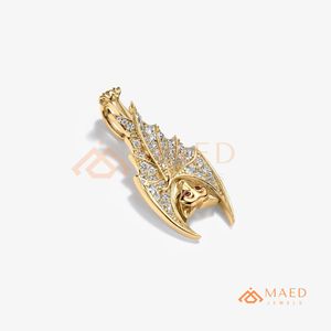 Pendentif Aile de Chauve-Souris Plaqué Or Moissanite Iced Out, Bijoux de Rappeur pour Hommes et Femmes, Bijoux de Mode Hip Hop, Cadeau - Product Image 6