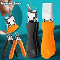 Coupe-ongles professionnels en acier inoxydable robustes pour les ongles des doigts et des orteils - Ongles épais et durs, ouverture large et incurvée, lame tranchante
