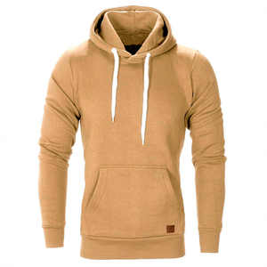 Sweat à capuche pour hommes de couleur unie vert armée nouveau printemps automne Streetwear vêtements d'extérieur à la mode décontracté lâche polaire manteaux - Product Image 2
