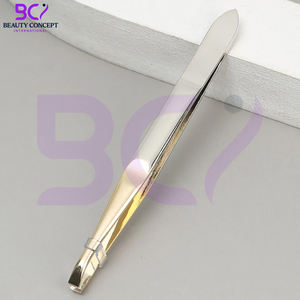 แหนบคิ้วสีเงินสีทอง สแตนเลสสตีล ปลายเฉียงความแม่นยำสูง น้ำหนักเบา ใช้ซ้ำได้ ทนทาน กำจัดขนบนใบหน้า - Product Image 2