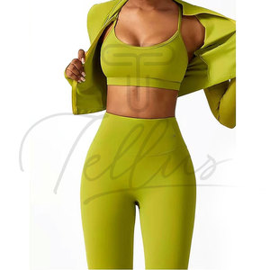 Conjuntos de Yoga para Mujer, 5 Piezas, Sólidos, Tallas Grandes, Pantalones Cortos Transpirables de Secado Rápido, Leggings y Conjunto de Sujetador Deportivo - Product Image 6