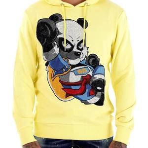 Vente flash - Sweat à capuche pour homme avec strass personnalisés, dernier design - 100% polyester, polaire, chaud, respirant, coupe-vent, mode hiver - Product Image 4